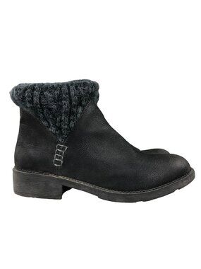Skechers Women's Size 9.5 Elm Black Sweater Knit Sporty Ankle Boots 49940